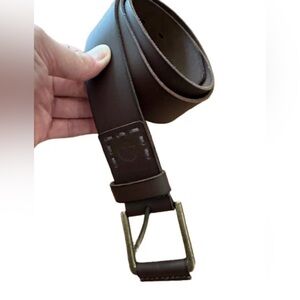 New Vtg Timberland Unisex Brown Genuine Leather Belt, Sz S (30-32)